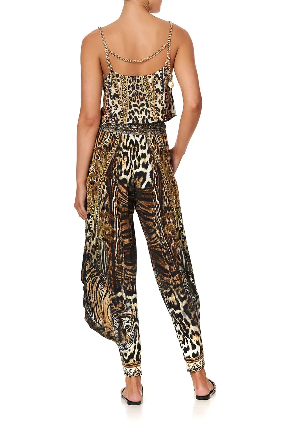 Camilla Jersey Drape Pant Berkeley St After Dark Animal Print Size S / AU 8 - Image 2