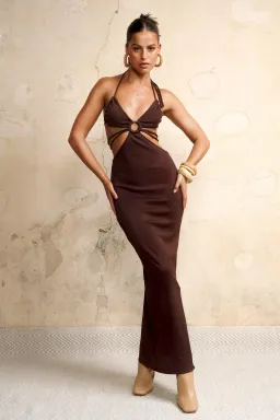 Arcina Ori Kaiya Knit Dress Brown Size 6 for rent on The Volte - image 1