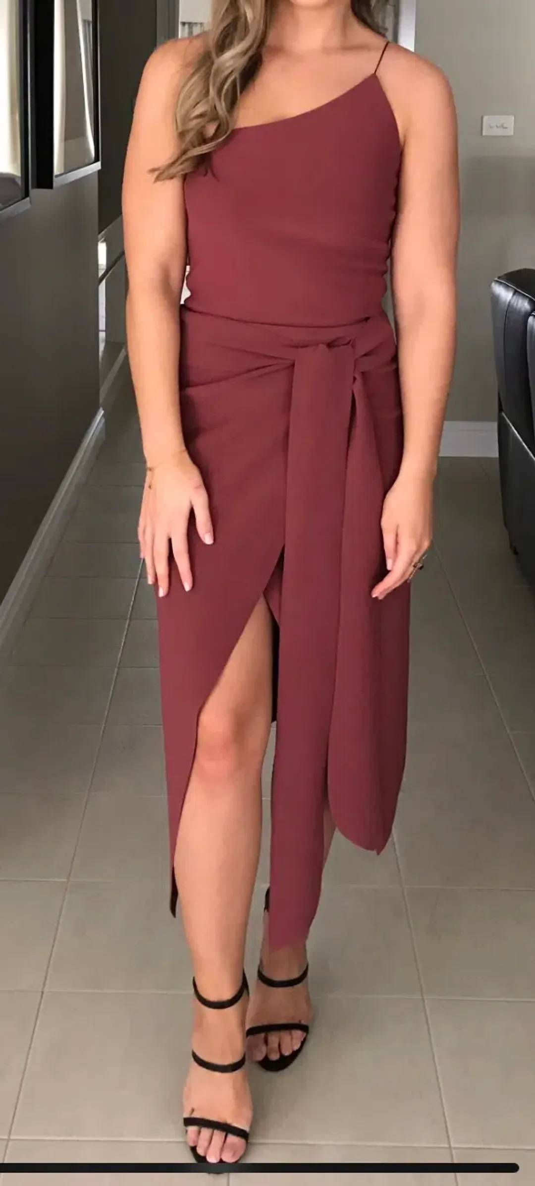Bec & Bridge Lady Allure Skirt & Top Set Burgundy Size 8 for rent on The Volte - main image