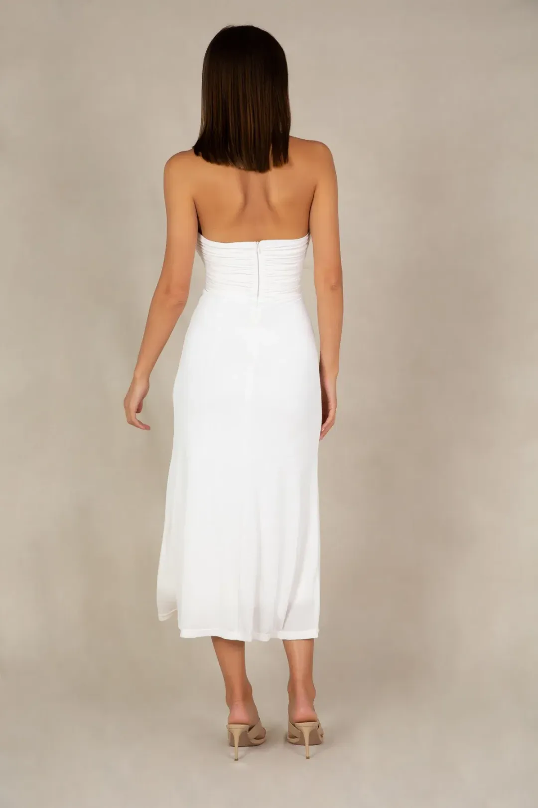 Misha Esperanza Midi Dress White Size 8 for rent on The Volte - main image