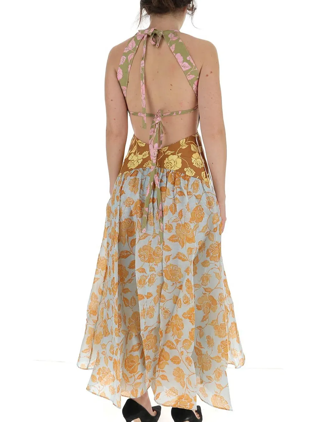 Zimmermann Lovestruck V Neck Midi Dress Print Size 0 for rent on The Volte - main image