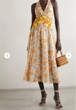 Zimmermann Lovestruck V Neck Midi Dress Print Size 0 for rent on The Volte - image 4