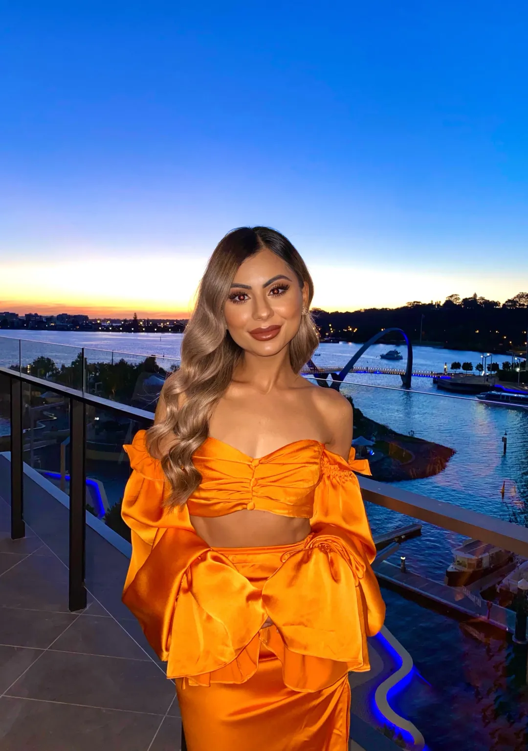 Khirzad Femme Gitamena Corset Top and Desnudo Skirt Set Orange Size XXS / Au 4 for rent on The Volte - main image