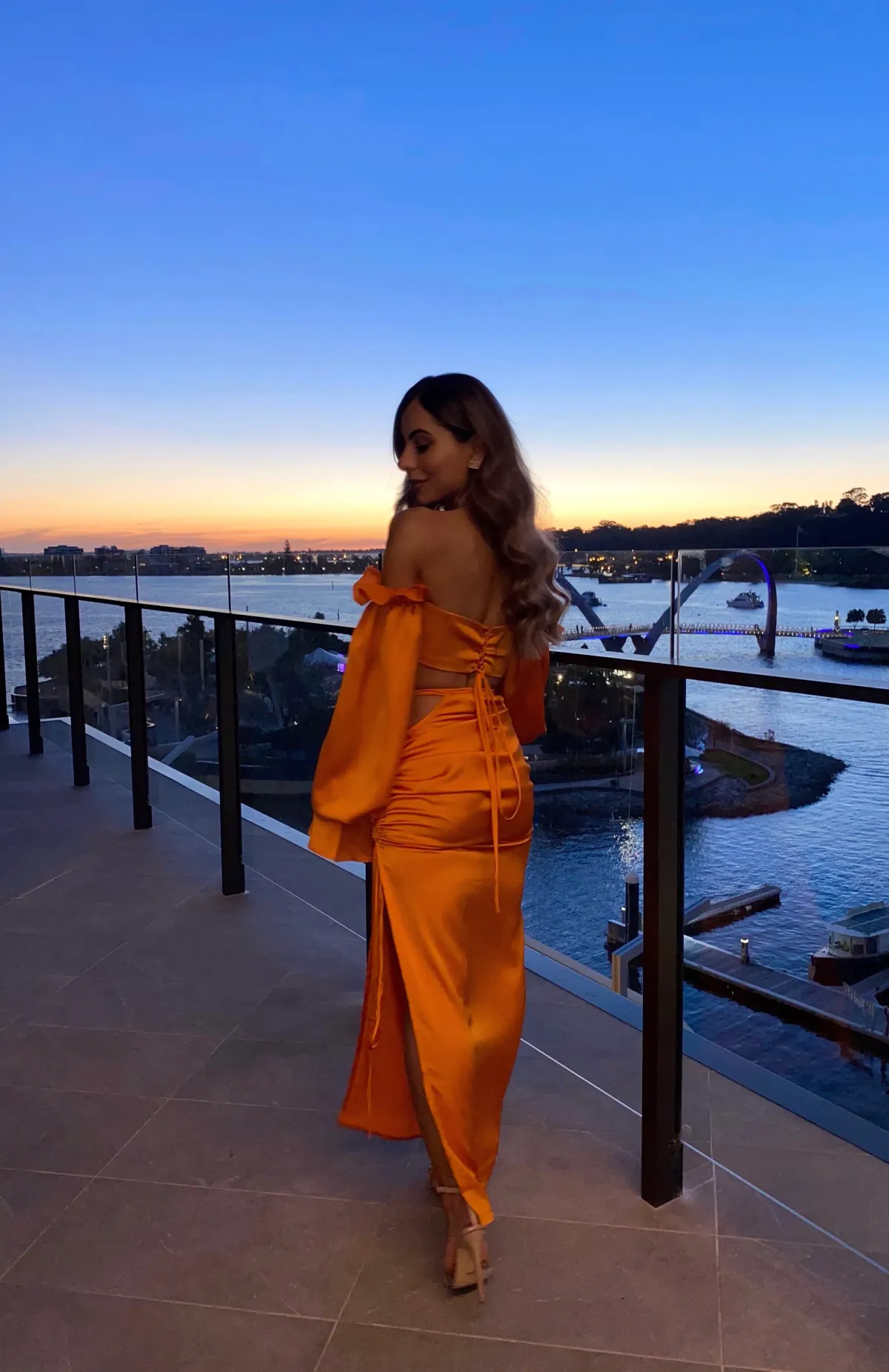 Khirzad Femme Gitamena Corset Top and Desnudo Skirt Set Orange Size XXS / Au 4 - Image 2