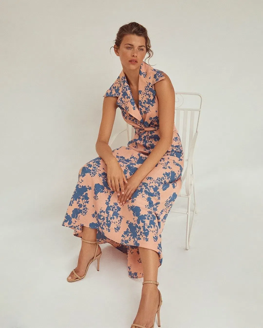 Scanlan Theodore Linen Floral Slip Midi Dress Floral Size 6 for rent on The Volte - main image