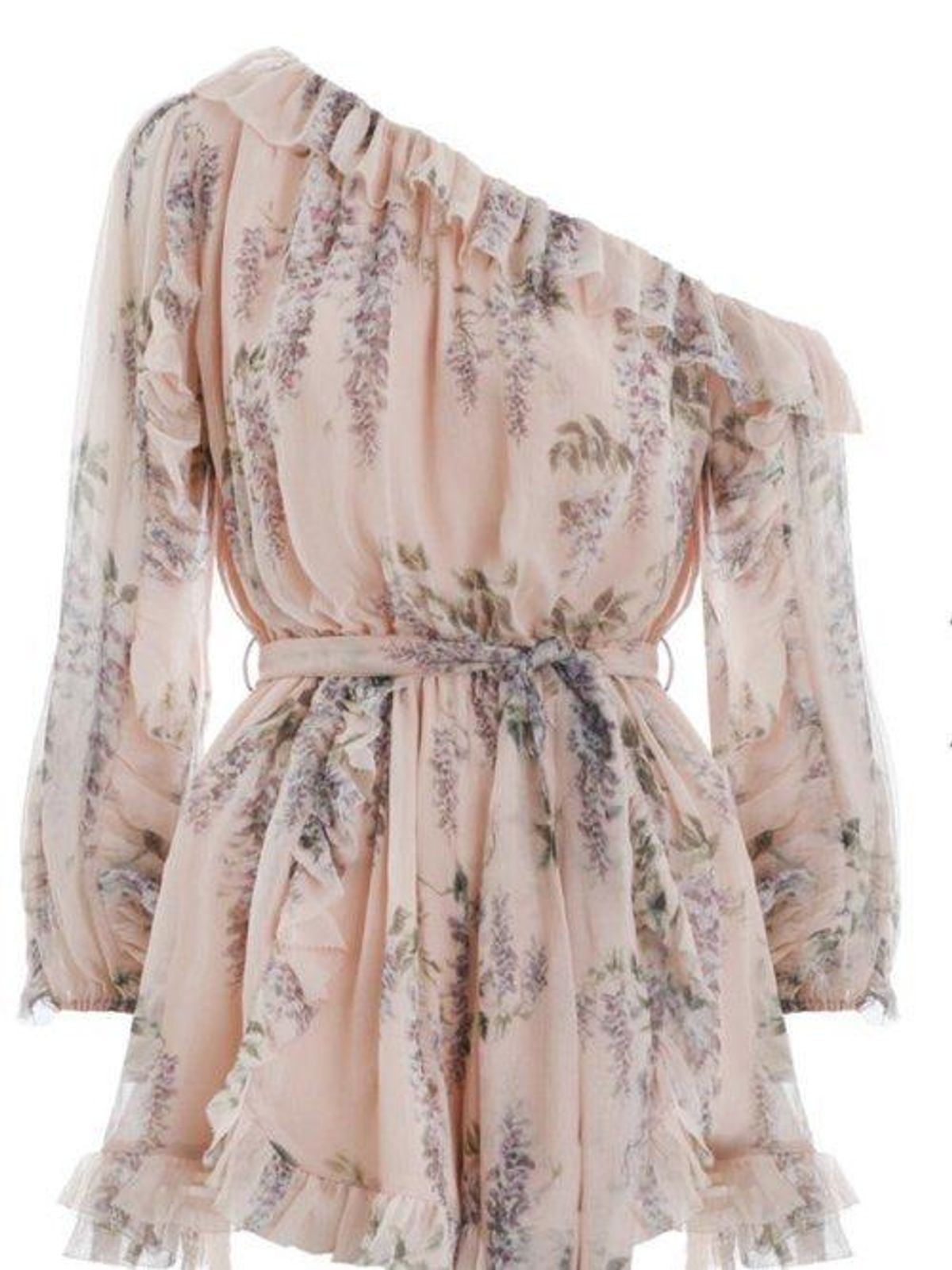 Zimmermann Folly Whimsy Playsuit Blush Nude Floral Size 8 - Image 2