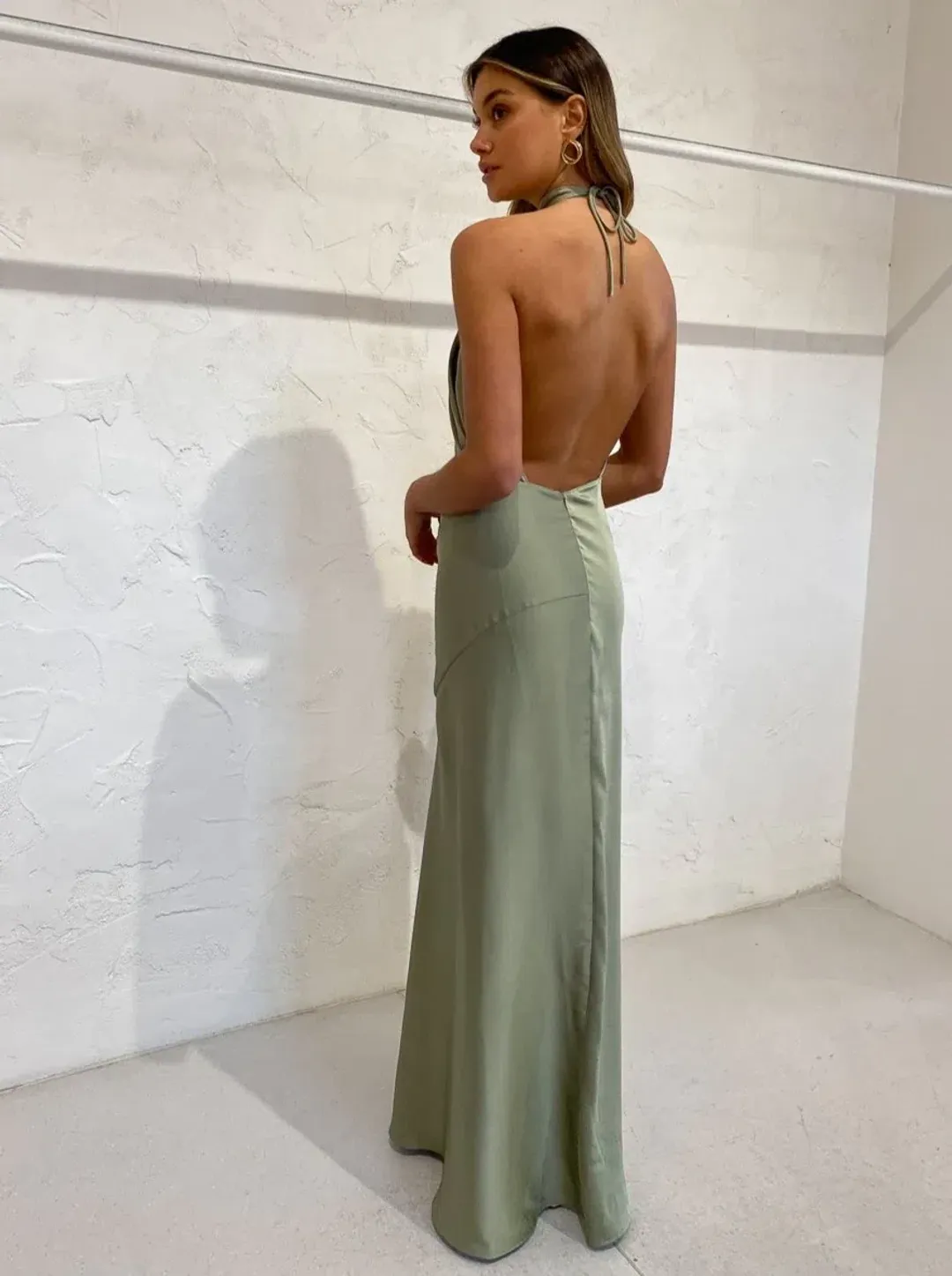 One Fell Swoop Zion Maxi Dress in Serpent Green Size 6 for rent on The Volte - main image