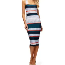 Kookai Grenada Midi Dress Striped Size 12 for rent on The Volte - image 1