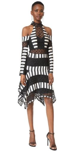Thurley Candystripe Dress Black/White Size 12 for rent on The Volte - image 4