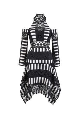 Thurley Candystripe Dress Black/White Size 12 for rent on The Volte - image 5