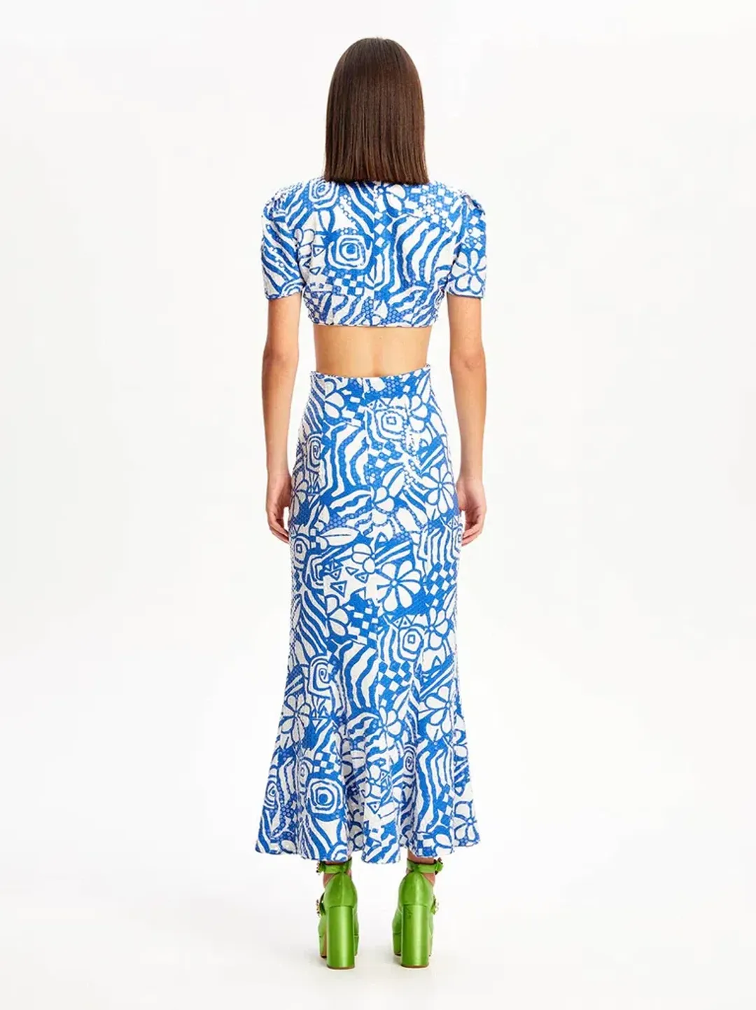 Alice McCall Daisy Daze Crop Top and Skirt Set Print Size 6 for rent on The Volte - main image
