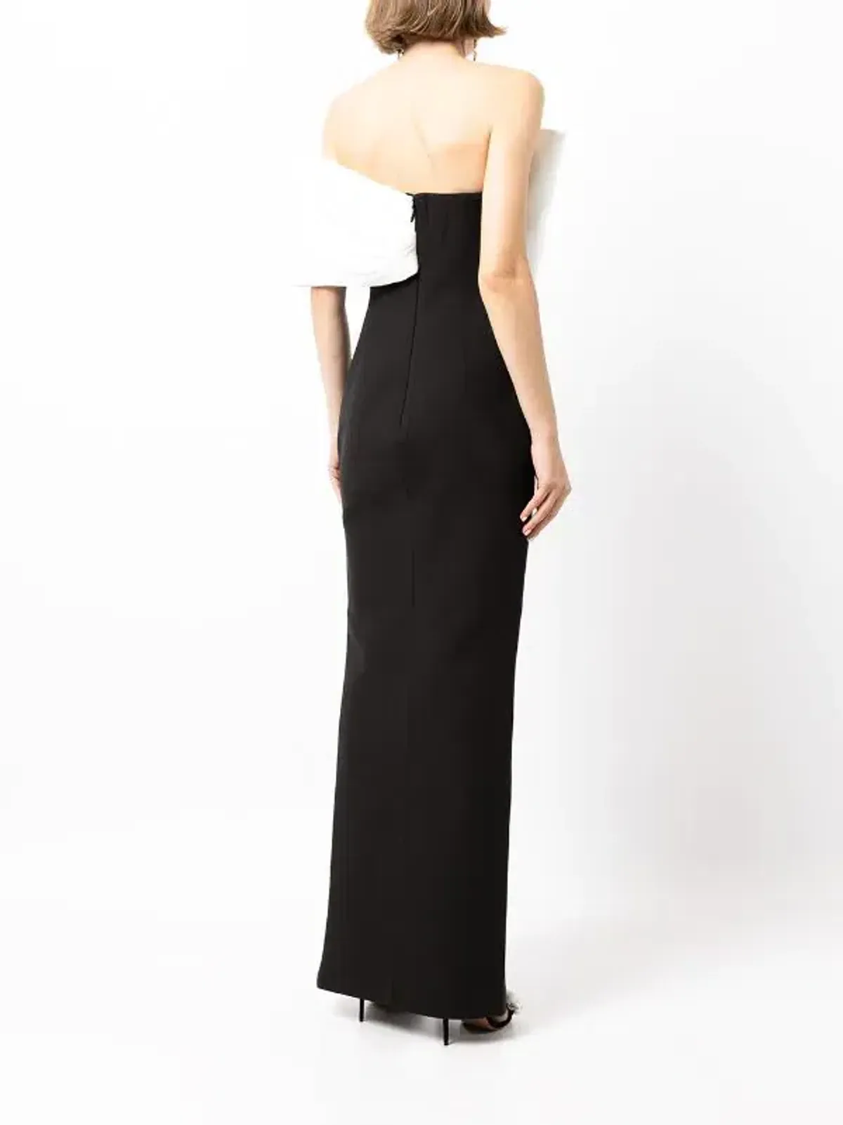 Rachel Gilbert Two-Tone Bow-Detail Gown Black Size AU 8 - Image 2
