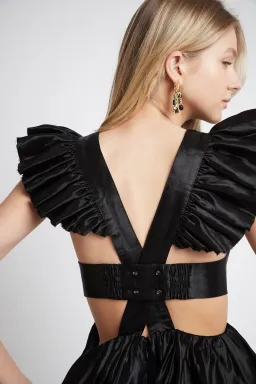 Aje Gazelle Mini Dress Black Size 12 for rent on The Volte - image 3