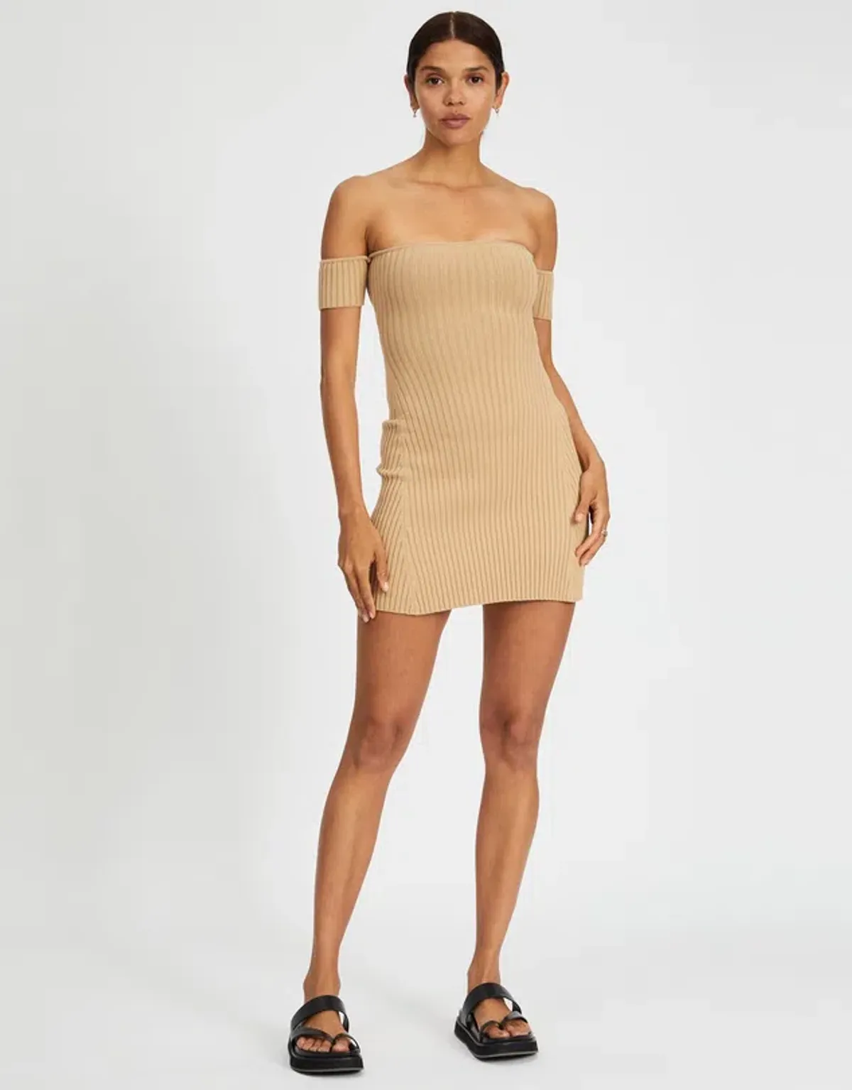 Anna Quan Candice Mini Dress Chai Brown Size 6 - Image 1