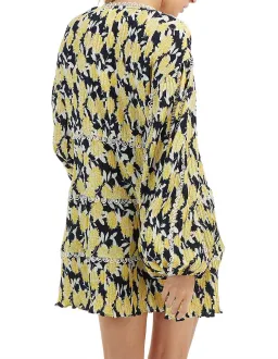 C/MEO Collective Enlight Long Sleeve Mini Smock Dress Marigold Floral Size 10 for rent on The Volte - image 3
