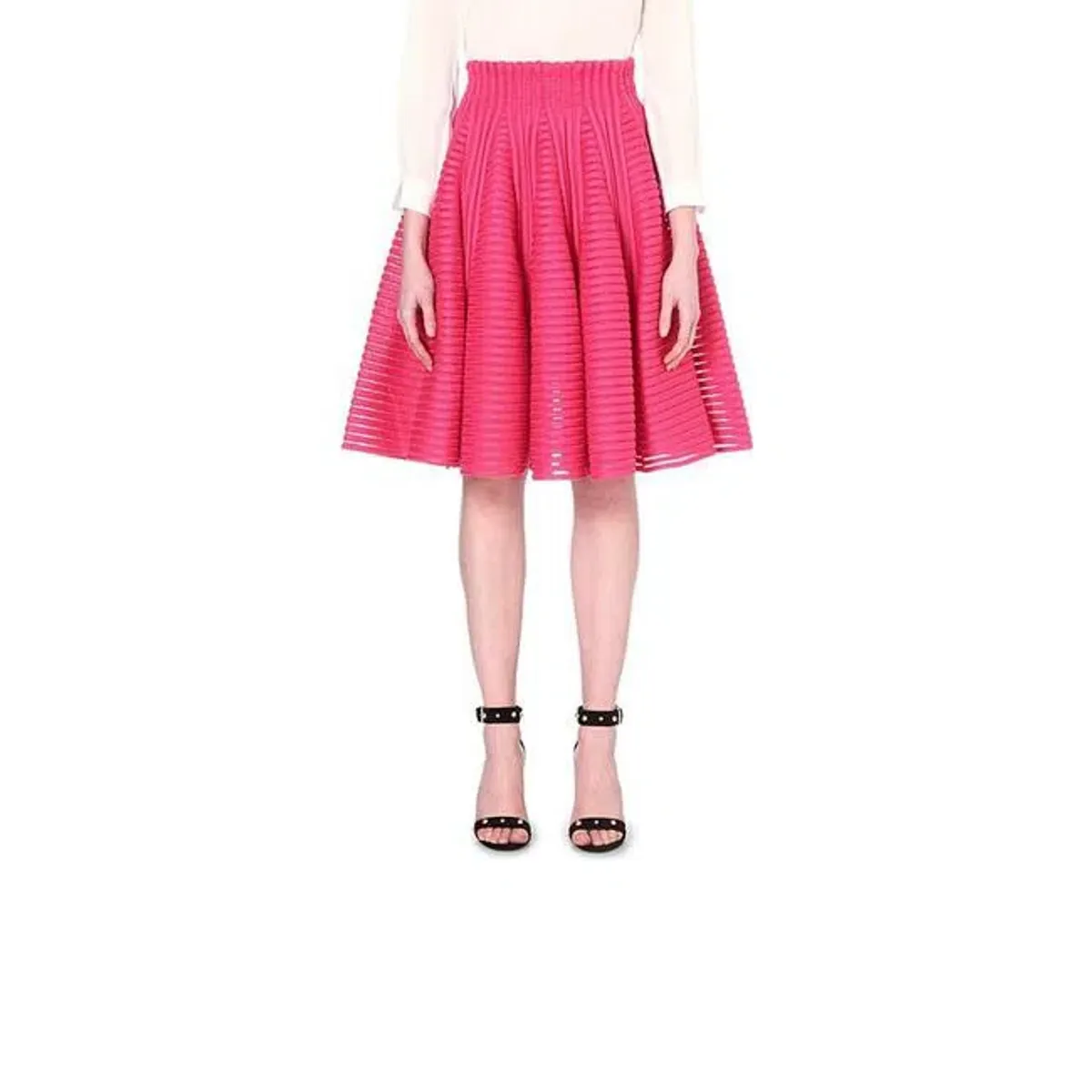 Maje Julien Neoprene Skirt Pink Size 10 - Image 1