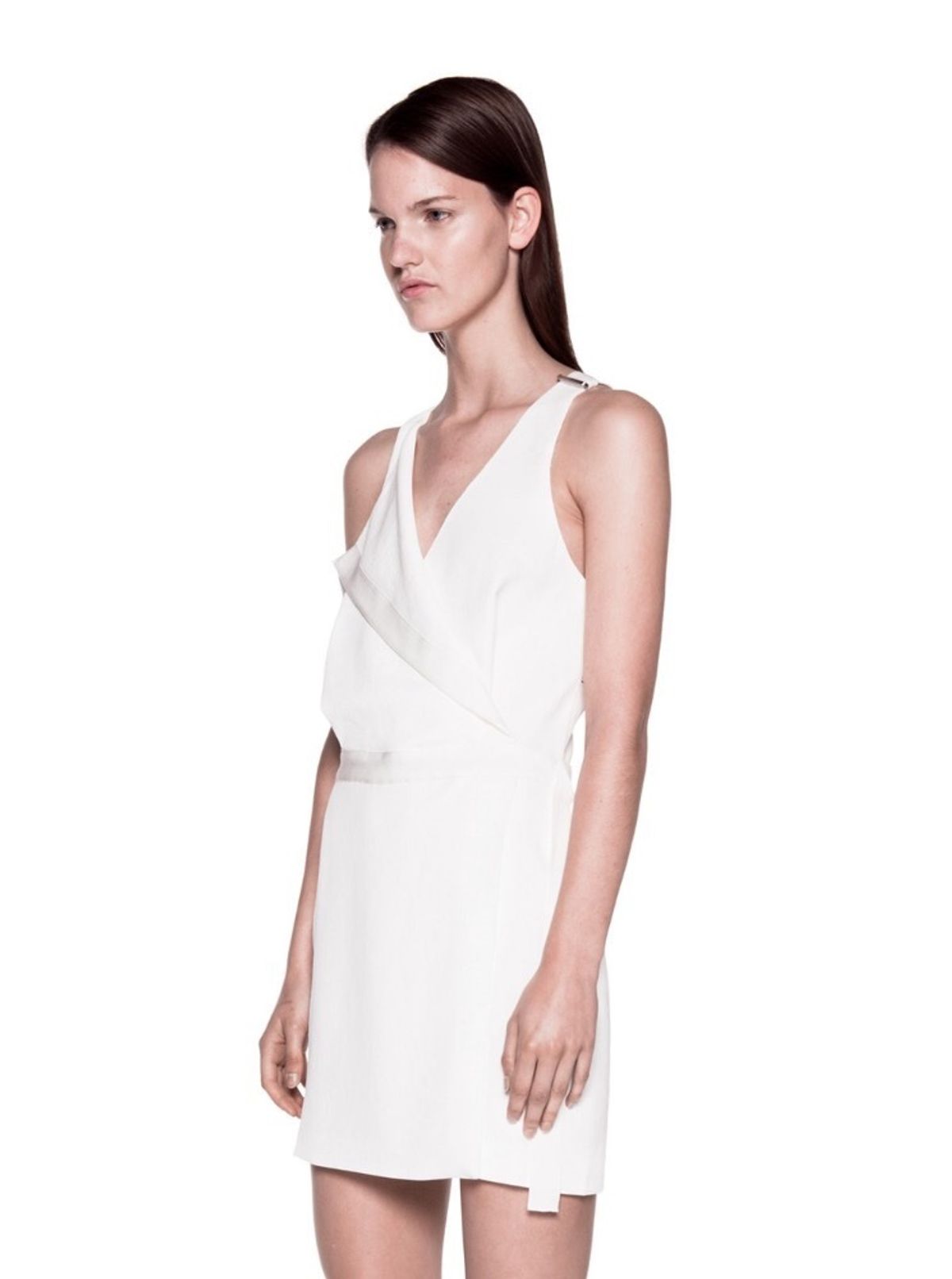 Dion Lee Whitewash Utility Mini Dress for rent on The Volte - main image