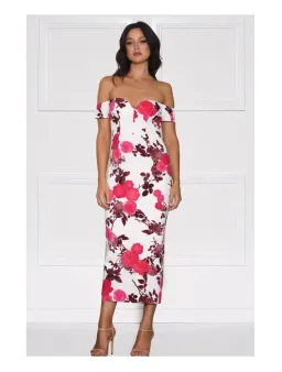 Elle Zeitoune Charlie Dress Rose Print Size 6 for rent on The Volte - image 1