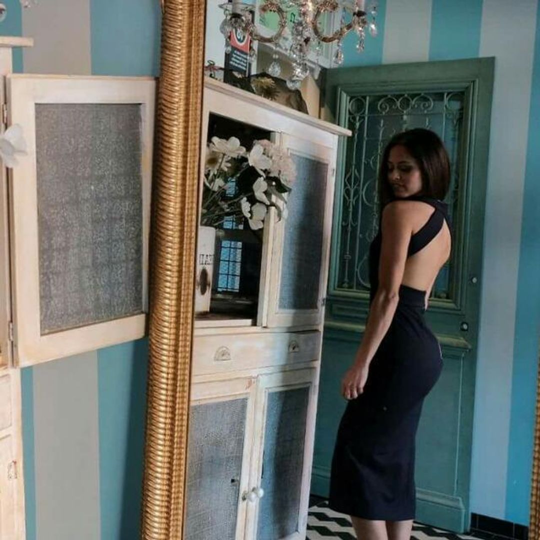 Nicholas Ponte Wrap Halter Dress (Navy) - Size 8 for rent on The Volte - main image