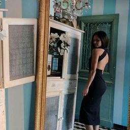 Nicholas Ponte Wrap Halter Dress (Navy) - Size 8 for rent on The Volte - image 2