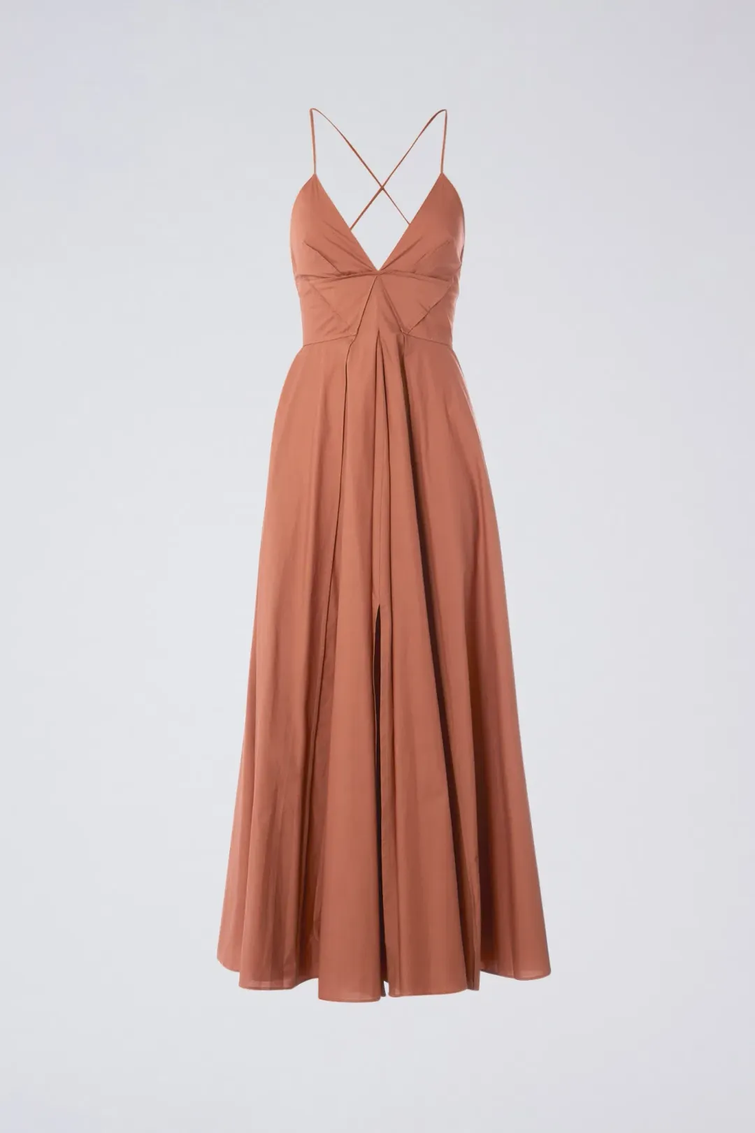 Scanlan Theodore Parachute Cotton Strappy Dress Sienna Brown Size 6 for rent on The Volte - main image