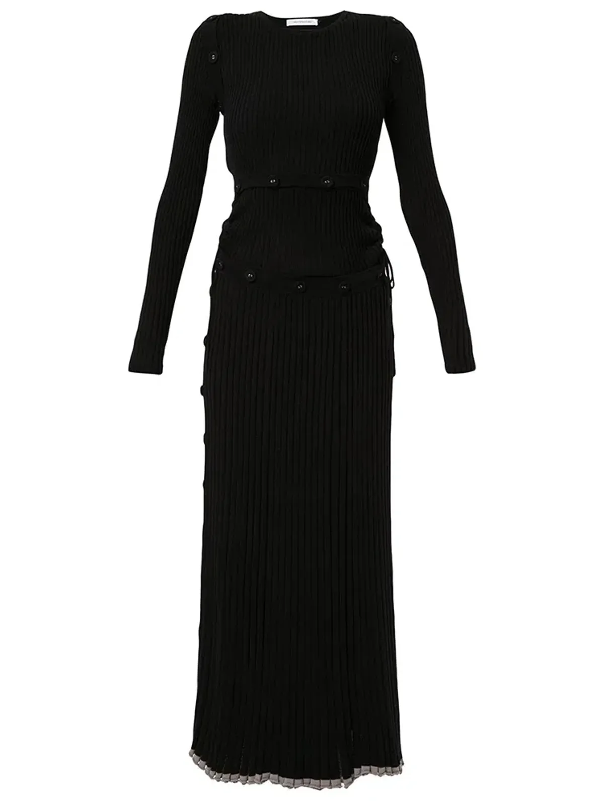 Christopher Esber Deconstructed Long Sleeve Dress Black Size 8 - Image 3