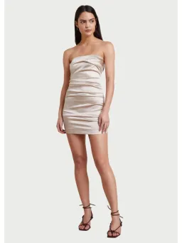 Bec and Bridge Heather Mini Dress in Champagne Size AU 6 for rent on The Volte - image 1
