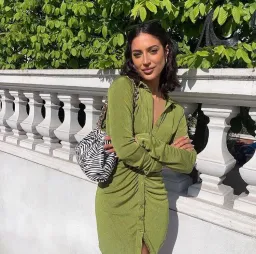 With Jéan Andy Dress Forest Green Size S for rent on The Volte - image 6