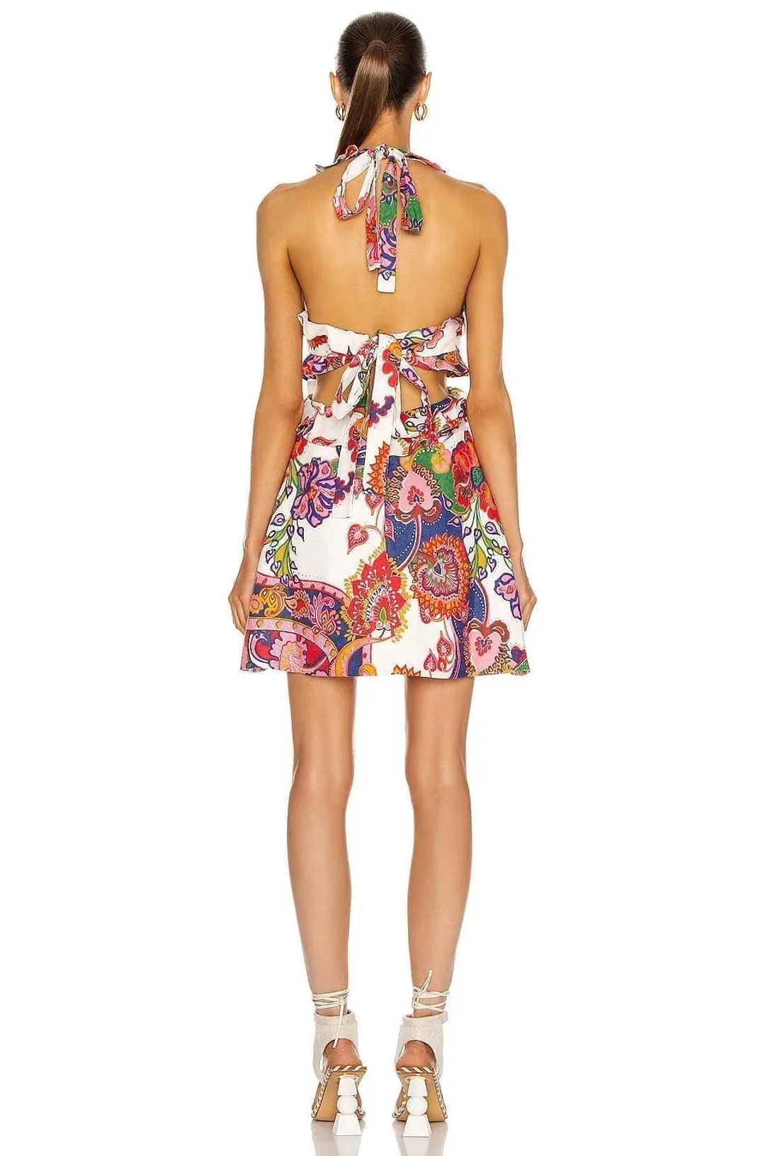 Zimmermann Lovestruck Tie Back Dress Print Size 6 for rent on The Volte - main image