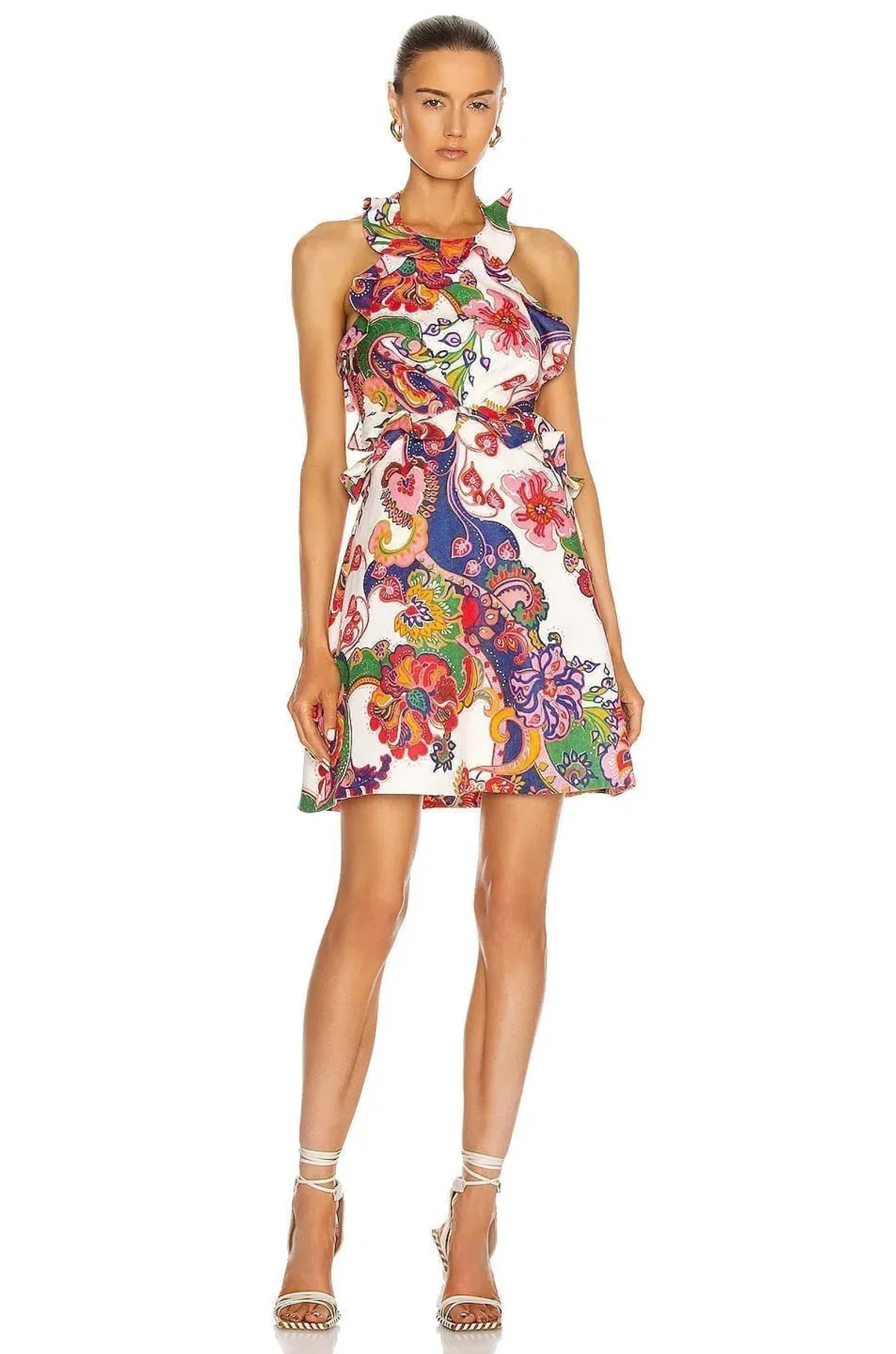 Zimmermann Lovestruck Tie Back Dress Print Size 6 for rent on The Volte - main image