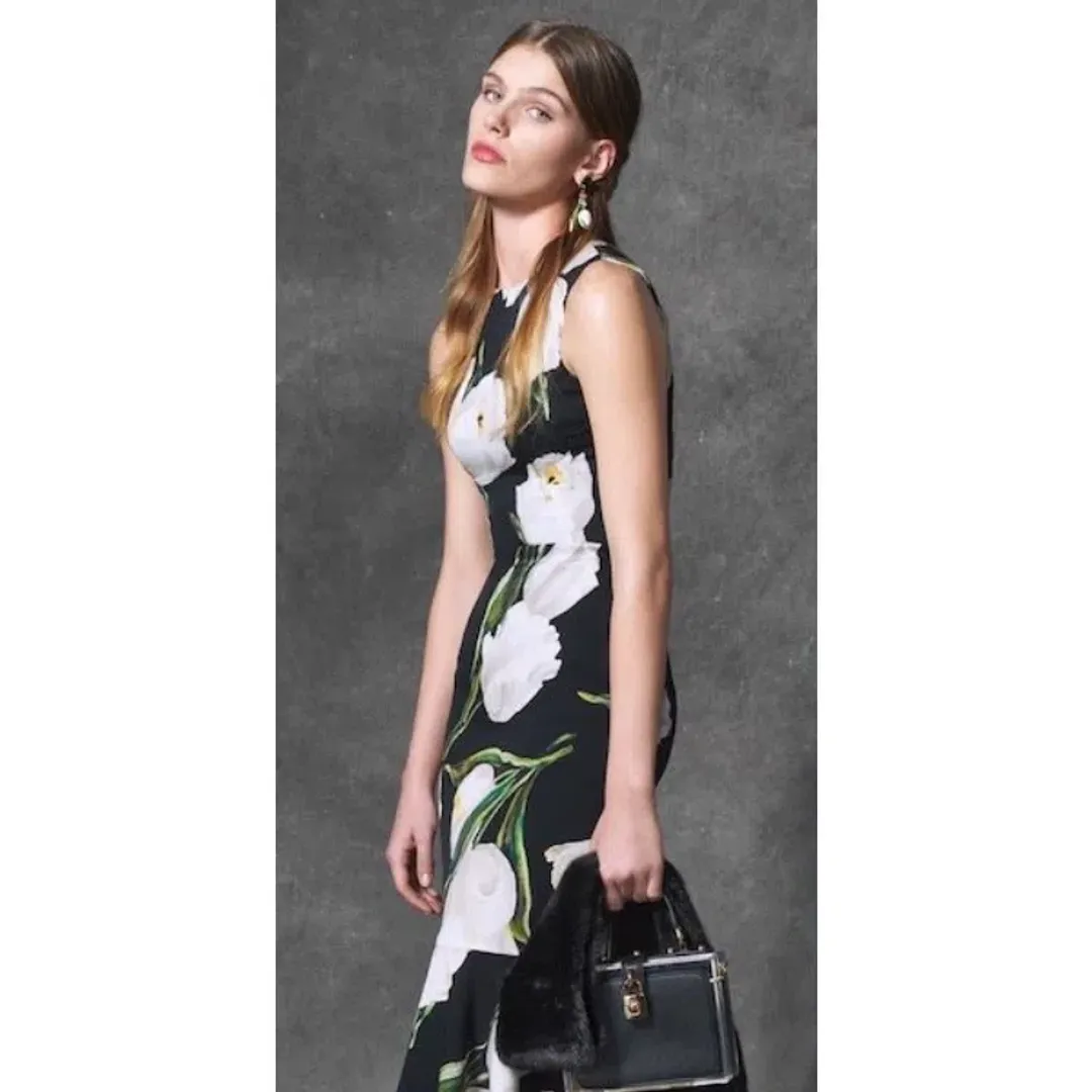 Dolce & Gabbana Tulip Print Dress Size 8 for rent on The Volte - main image