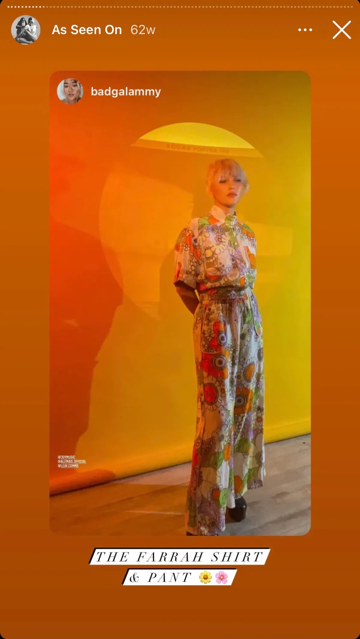 Alemais Farrah Oversized Shirt & Track Pant Set Size 12 - Image 4