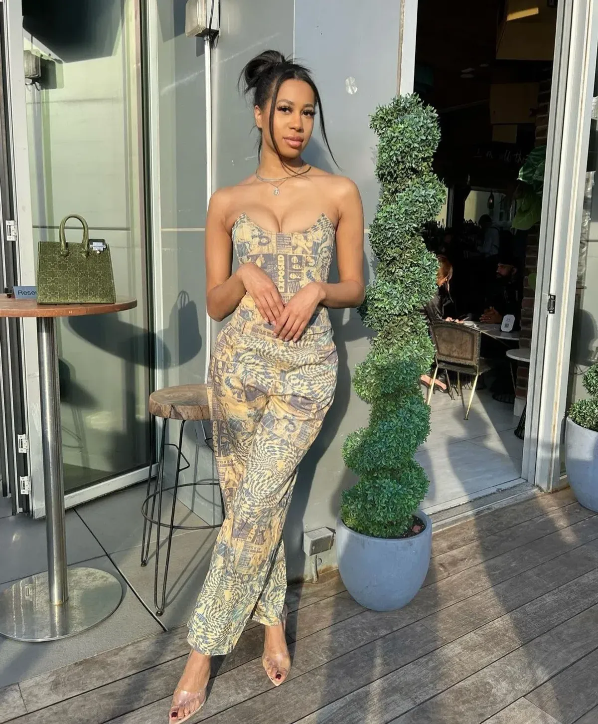 Miaou leia Corset and Fargo Pant Set in Wanted Size 6 - Image 2