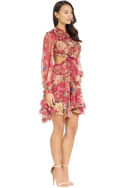 Zimmermann Melody Lace Up Mini Dress Print Size 8 for rent on The Volte - image 2