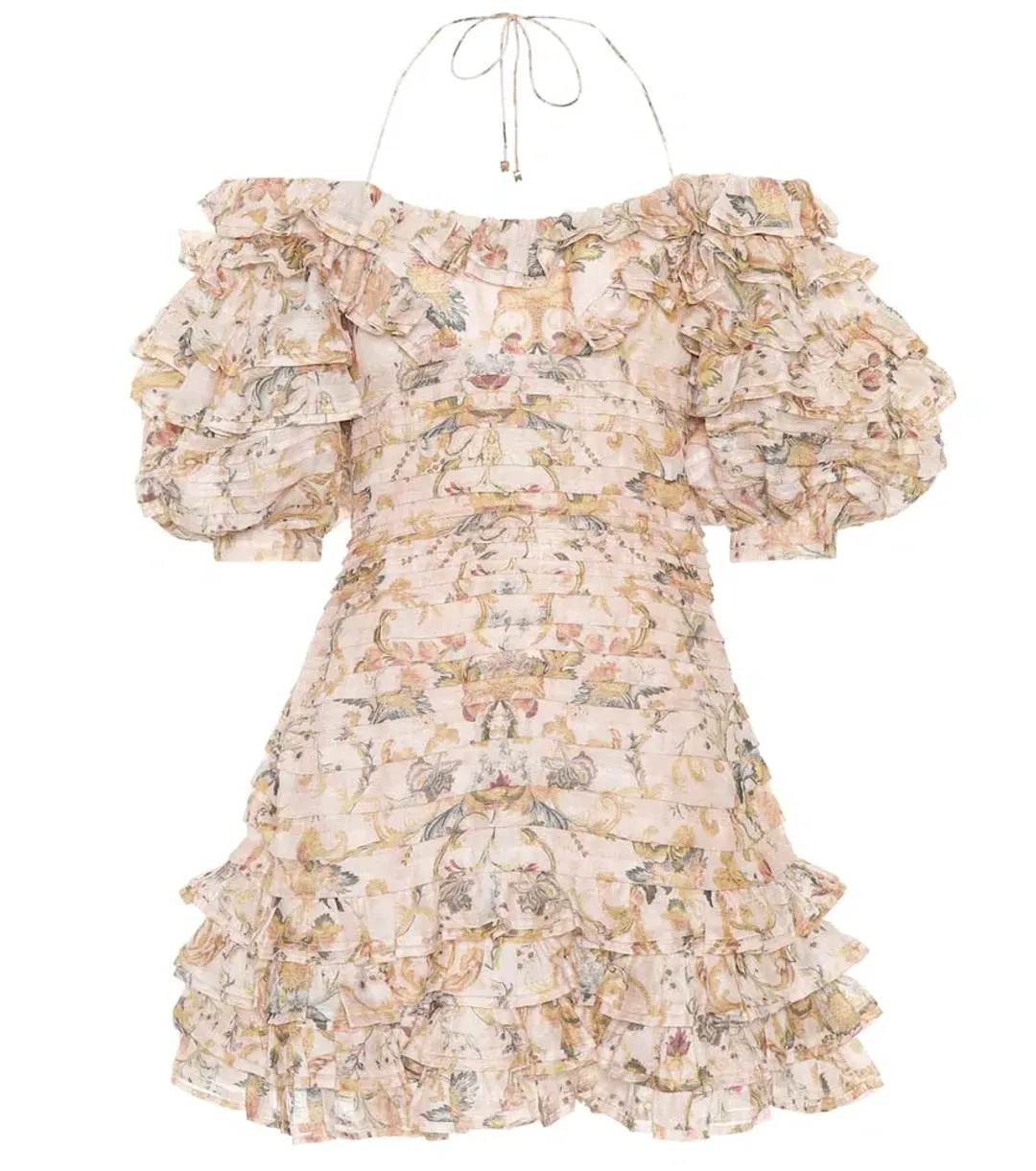 Zimmermann Painted Hearts Fold Dress Print Size 0 for rent on The Volte - main image