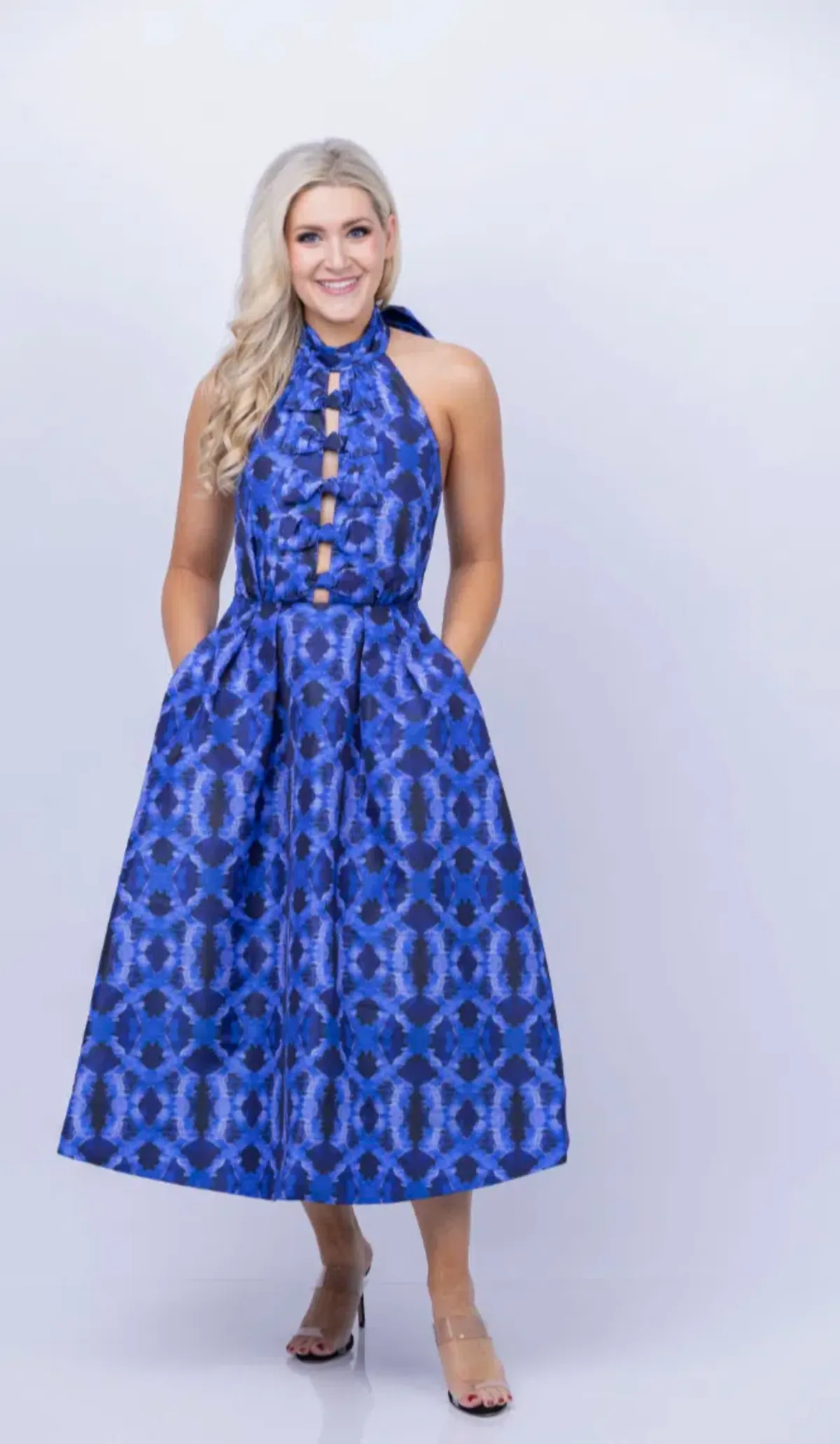 Rebecca Vallance - Shiloh Halter Midi Dress - Size 8 (fits 6 - 8) - Image 2