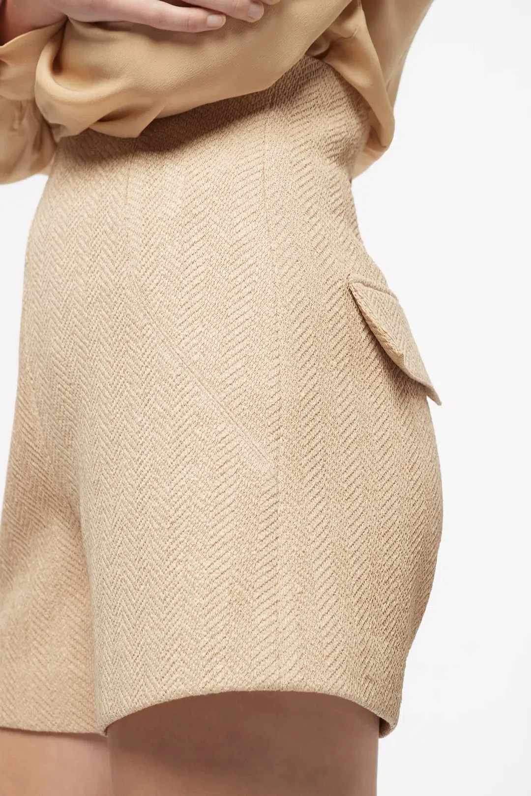 Manning Cartell French Kiss A Line Short Beige Size AU 10 for rent on The Volte - main image