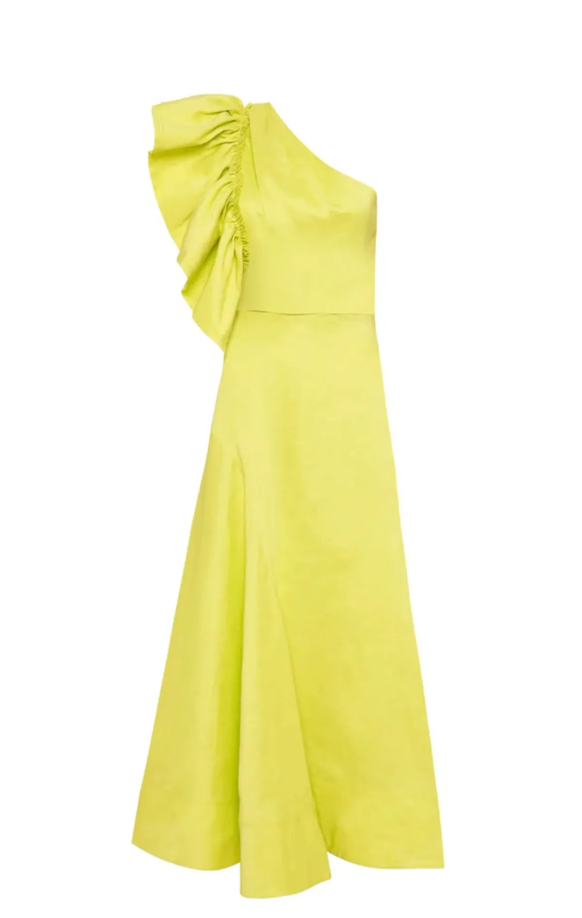 Aje Bonjour Asymmetric Midi Dress Green Size 8 - Image 3