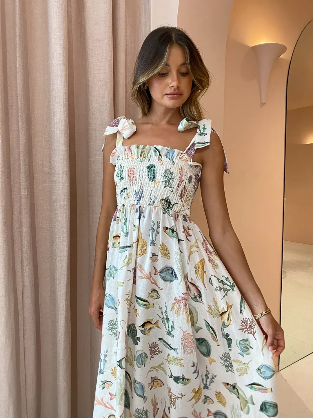 Alemais Wanda Midi Sundress Print Size 10 for rent on The Volte - main image