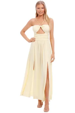 Bec and Bridge Isla Midi Dress Yellow Size 6 for rent on The Volte - image 1