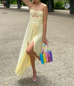 Bec and Bridge Isla Midi Dress Yellow Size 6 for rent on The Volte - image 4