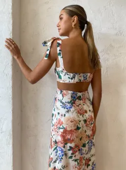 Sofia The Label Mimi Cut Out Midi Dress Botanical Size 10 for rent on The Volte - image 5