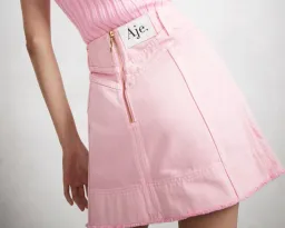 Aje Triada Denim Mini Skirt Bon Bon Pink Size 8 for rent on The Volte - image 2