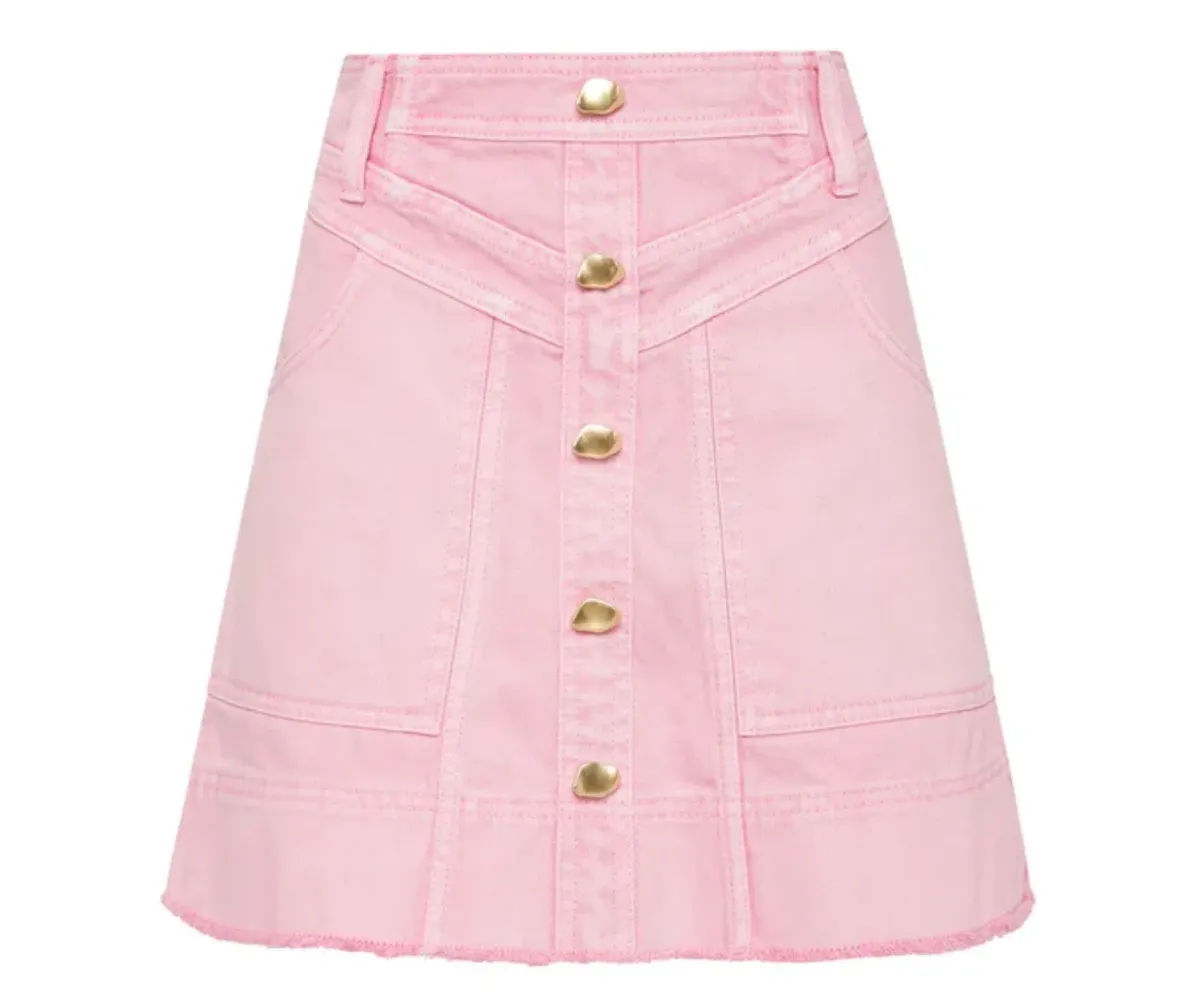 Aje Triada Denim Mini Skirt Bon Bon Pink Size 8 - Image 3