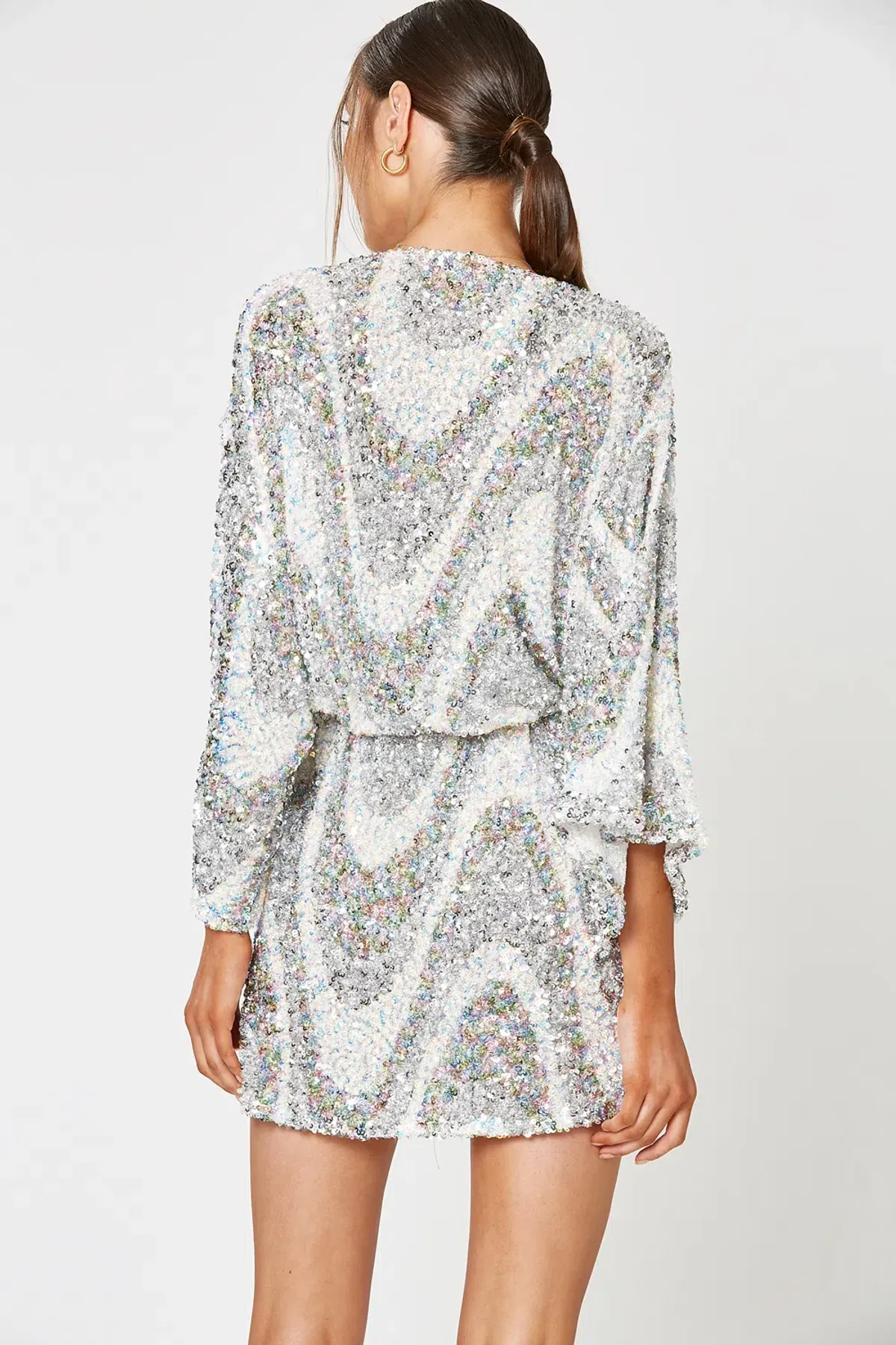 Winona Rhapsody Wrap Dress Sequin Size 10 - Image 3