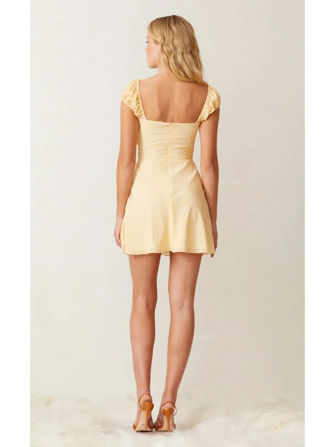 Bec & Bridge Butter Daisy Mini Dress Yellow Size AU 6 for rent on The Volte - main image