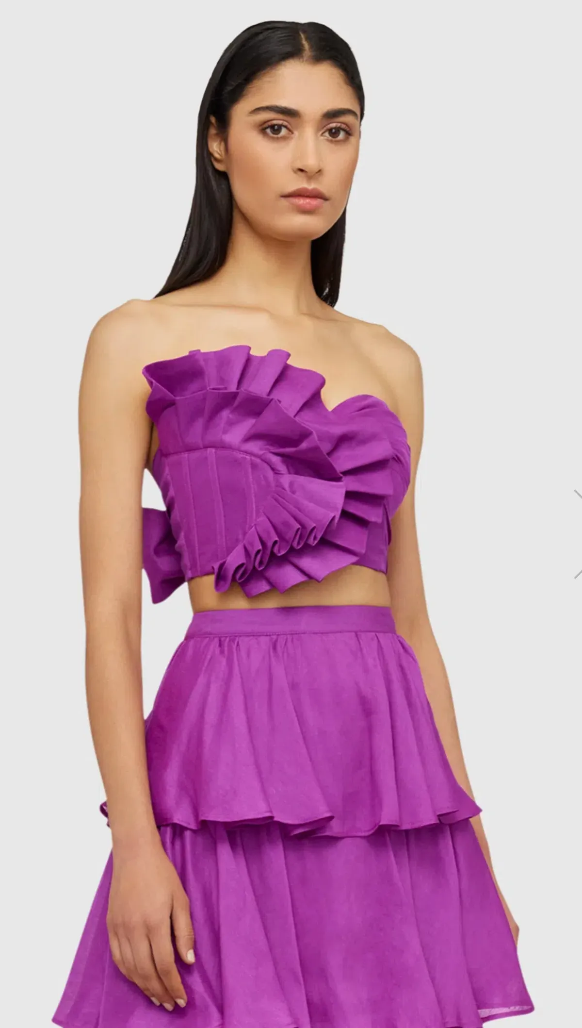 Leo and Lin Violet Wrap Bustier & Tiered Skirt Set Size 8 - Image 5