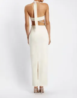 Meshki Nicha Diamante Cut Out Midi Dress White Size XS for rent on The Volte - image 3