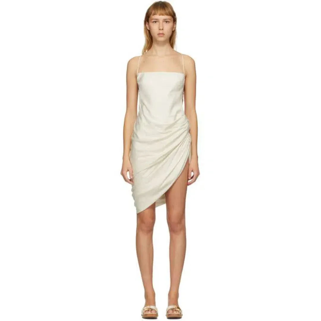 Jacquemus La Robe Saudade Dress Off White Size 38 for rent on The Volte - main image