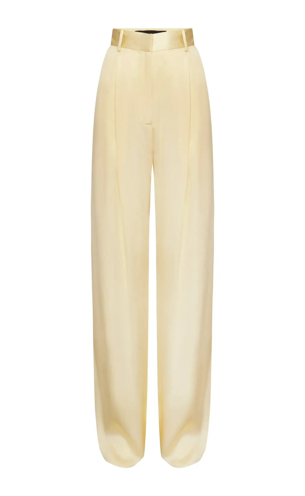 Michael Lo Sordo Relaxed Silk Boy Pants Pale Yellow Size AU 4 - Image 4